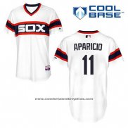 Camiseta Beisbol Hombre Chicago White Sox Luis Aparicio 11 Blanco Alterno Cool Base