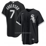 Camiseta Beisbol Hombre Chicago White Sox Tim Anderson Alterno Replica Negro