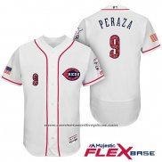 Camiseta Beisbol Hombre Cincinnati Reds 2017 Estrellas Y Rayas 9 Jose Peraza Blanco Flex Base