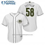 Camiseta Beisbol Hombre Cincinnati Reds 58 Luis Castillo Blanco 2018 Alterno Cool Base