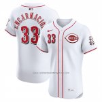 Camiseta Beisbol Hombre Cincinnati Reds Christian Encarnacion Strand Primera Elite Blanco
