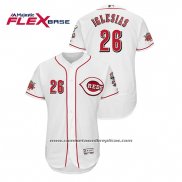 Camiseta Beisbol Hombre Cincinnati Reds Raisel Iglesias Flex Base Blanco