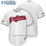 Camiseta Beisbol Hombre Cleveland Indians 2017 Postemporada Blanco Cool Base