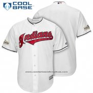Camiseta Beisbol Hombre Cleveland Indians 2017 Postemporada Blanco Cool Base