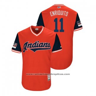 Camiseta Beisbol Hombre Cleveland Indians Jose Ramirez 2018 LLWS Players Weekend Enriquito Rojo