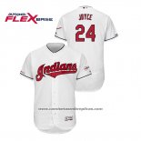 Camiseta Beisbol Hombre Cleveland Indians Matt Joyce 150th Aniversario Patch 2019 All Star Flex Base Blanco