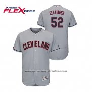Camiseta Beisbol Hombre Cleveland Indians Mike Clevinger Flex Base Gris