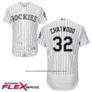 Camiseta Beisbol Hombre Colorado Tyler Chatwood 32 Blanco Flex Base