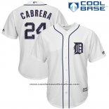 Camiseta Beisbol Hombre Detroit Tigers 2017 Estrellas y Rayas Miguel Cabrera Blanco Cool Base