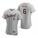 Camiseta Beisbol Hombre Detroit Tigers Al Kaline Autentico 2020 Road Gris