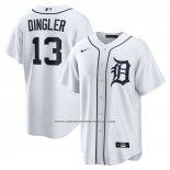 Camiseta Beisbol Hombre Detroit Tigers Dillon Dingler Primera Replica Blanco