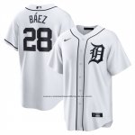 Camiseta Beisbol Hombre Detroit Tigers Javier Baez Primera Replica Blanco