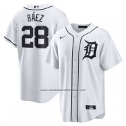 Camiseta Beisbol Hombre Detroit Tigers Javier Baez Primera Replica Blanco