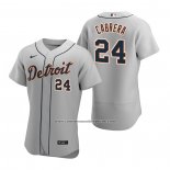 Camiseta Beisbol Hombre Detroit Tigers Miguel Cabrera Autentico 2020 Road Gris