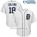 Camiseta Beisbol Hombre Detroit Tigers Tyler Collins Blanco Cool Base