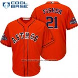 Camiseta Beisbol Hombre Houston Astros Derek Fisher Naranja Cool Base