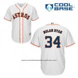 Camiseta Beisbol Hombre Houston Astros Nolan Ryan 34 Blanco Primera Cool Base
