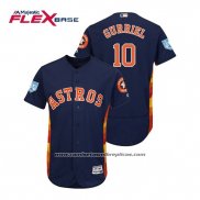 Camiseta Beisbol Hombre Houston Astros Yuli Gurriel Flex Base Entrenamiento de Primavera 2019 Azul