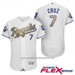 Camiseta Beisbol Hombre Kansas City Royals Campeones 7 Tony Cruz Flex Base Oro