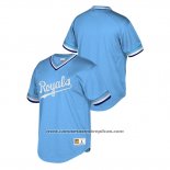 Camiseta Beisbol Hombre Kansas City Royals Cooperstown Collection Mesh Wordmark V-Neck Azul1