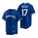 Camiseta Beisbol Hombre Kansas City Royals Hunter Dozier Alterno Replica Azul