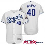 Camiseta Beisbol Hombre Kansas City Royals Kelvin Herrera Blanco Flex Base