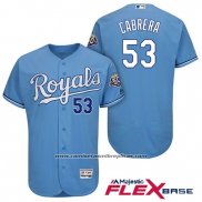 Camiseta Beisbol Hombre Kansas City Royals Melky Cabrera Light Azul Flex Base