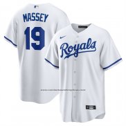 Camiseta Beisbol Hombre Kansas City Royals Michael Massey Primera Replica Blanco