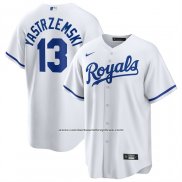 Camiseta Beisbol Hombre Kansas City Royals Mike Yastrzemski Primera Replica Blanco