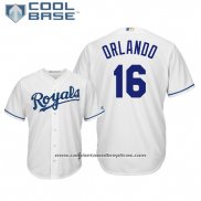 Camiseta Beisbol Hombre Kansas City Royals Paulo Orlando Cool Base Primera Blanco