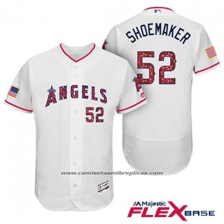 Camiseta Beisbol Hombre Los Angeles Angels 2017 Estrellas y Rayas Matt Shoemaker Blanco Flex Base