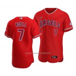 Camiseta Beisbol Hombre Los Angeles Angels Jo Adell Autentico Alterno Rojo