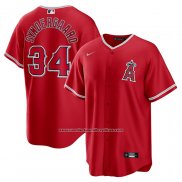 Camiseta Beisbol Hombre Los Angeles Angels Noah Syndergaard Alterno Replica Rojo