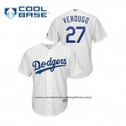 Camiseta Beisbol Hombre Los Angeles Dodgers Alex Verdugo Cool Base Blanco