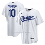Camiseta Beisbol Hombre Los Angeles Dodgers Justin Turner Primera Replica Blanco