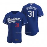 Camiseta Beisbol Hombre Los Angeles Dodgers Max Scherzer Autentico Alterno Azul