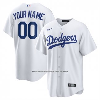 Camiseta Beisbol Hombre Los Angeles Dodgers Primera Replica Personalizada Blanco1