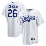 Camiseta Beisbol Hombre Los Angeles Dodgers Tony Gonsolin Primera Replica Blanco