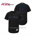 Camiseta Beisbol Hombre Miami Marlins Derek Dietrich Flex Base Autentico Collection Alterno 2019 Negro