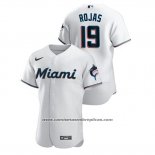 Camiseta Beisbol Hombre Miami Marlins Miguel Rojas Autentico Blanco