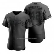 Camiseta Beisbol Hombre Milwaukee Brewers Jackie Robinson Award Collection Retired Number Negro