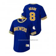 Camiseta Beisbol Hombre Milwaukee Brewers Ryan Braun Cooperstown Collection Azul