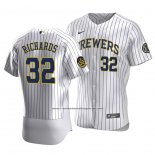 Camiseta Beisbol Hombre Milwaukee Brewers Trevor Richards Autentico Primera Blanco