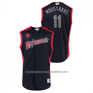 Camiseta Beisbol Hombre Milwaukee Milwaukee Brewers 2019 All Star Workout National League Mike Moustakas Azul