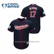 Camiseta Beisbol Hombre Minnesota Twins Jose Berrios 2019 Entrenamiento de Primavera Cool Base Azul