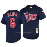 Camiseta Beisbol Hombre Minnesota Twins Tony Oliva Cooperstown Collection Batting Practice Mesh Azul