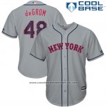 Camiseta Beisbol Hombre New York Mets 2017 Estrellas y Rayas Jacob Degrom Gris Cool Base