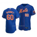 Camiseta Beisbol Hombre New York Mets Billy Mckinney Autentico Alterno Azul