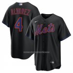 Camiseta Beisbol Hombre New York Mets Francisco Alvarez Alterno Replica Negro