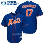 Camiseta Beisbol Hombre New York Mets Keith Hernandez 17 Azul Alterno Primera Cool Base